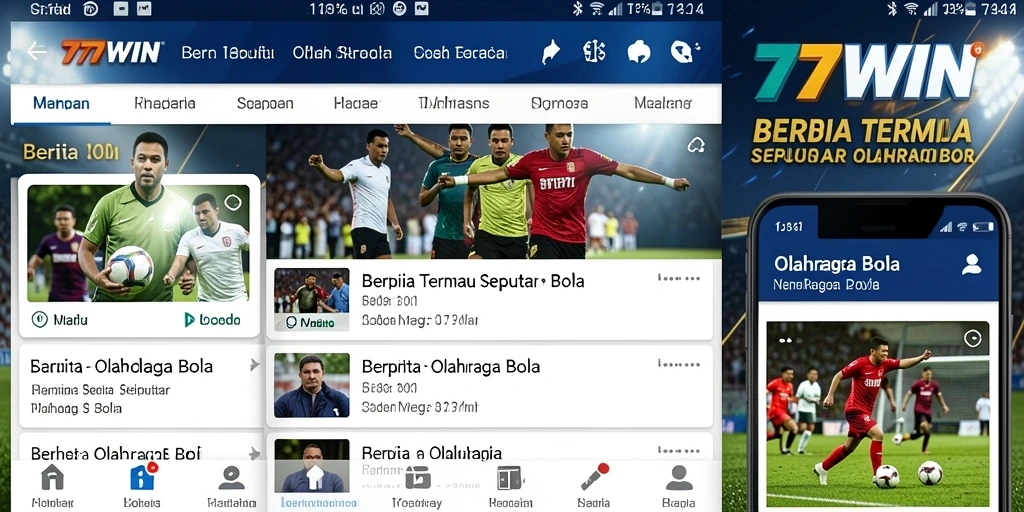 Tampilan antarmuka utama aplikasi 77WIN yang informatif dan interaktif.