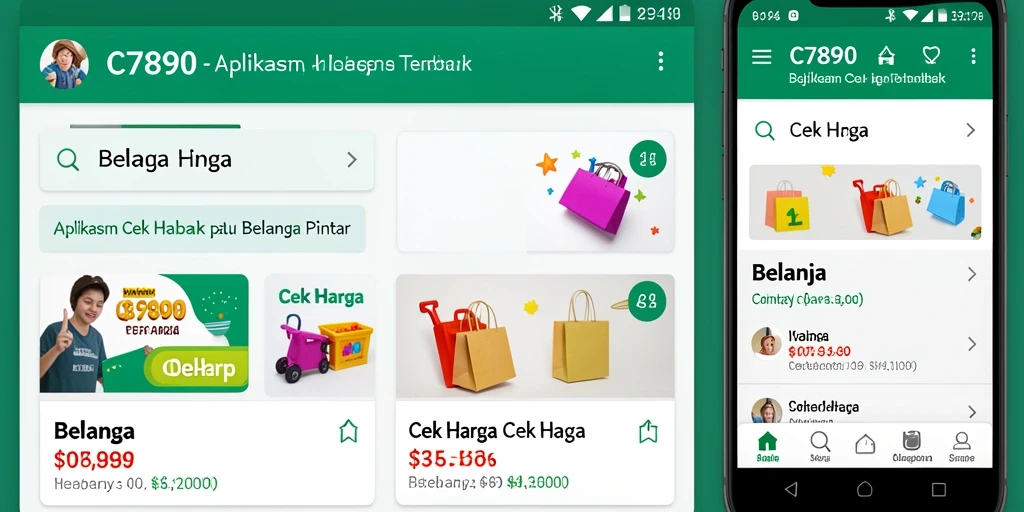 Antarmuka C7890 yang user-friendly dengan fungsi Cek Harga.