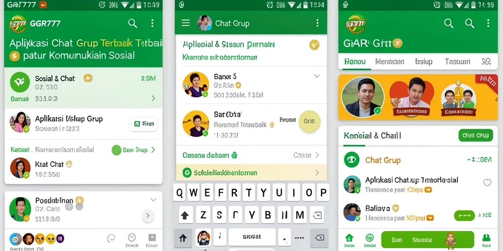 Antarmuka GGR777 yang intuitif dengan fitur Chat Grup.