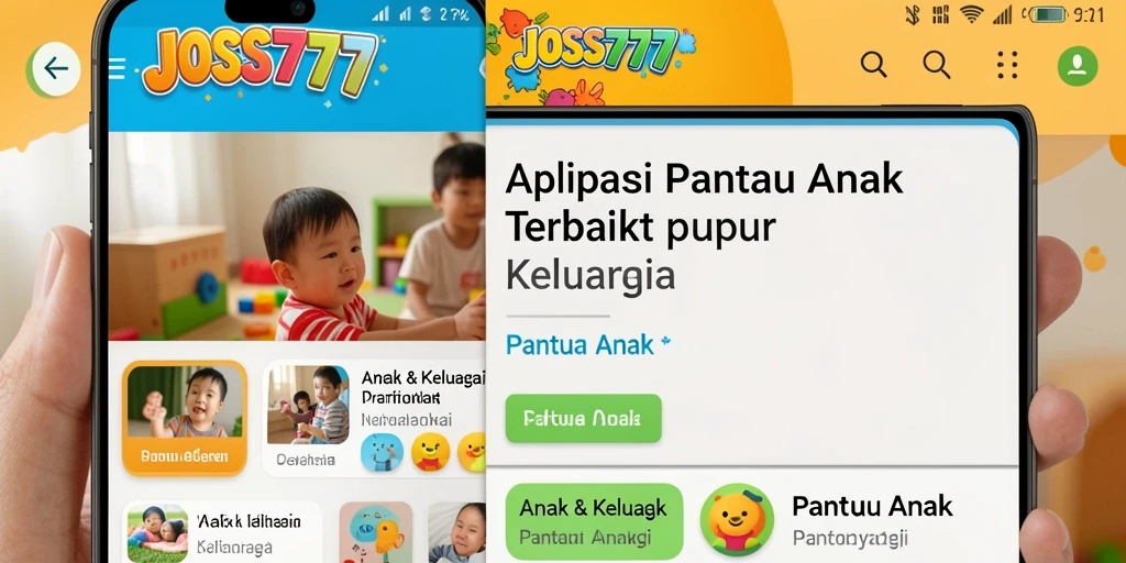 Antarmuka JOSS777 yang intuitif untuk memantau anak dengan mudah.