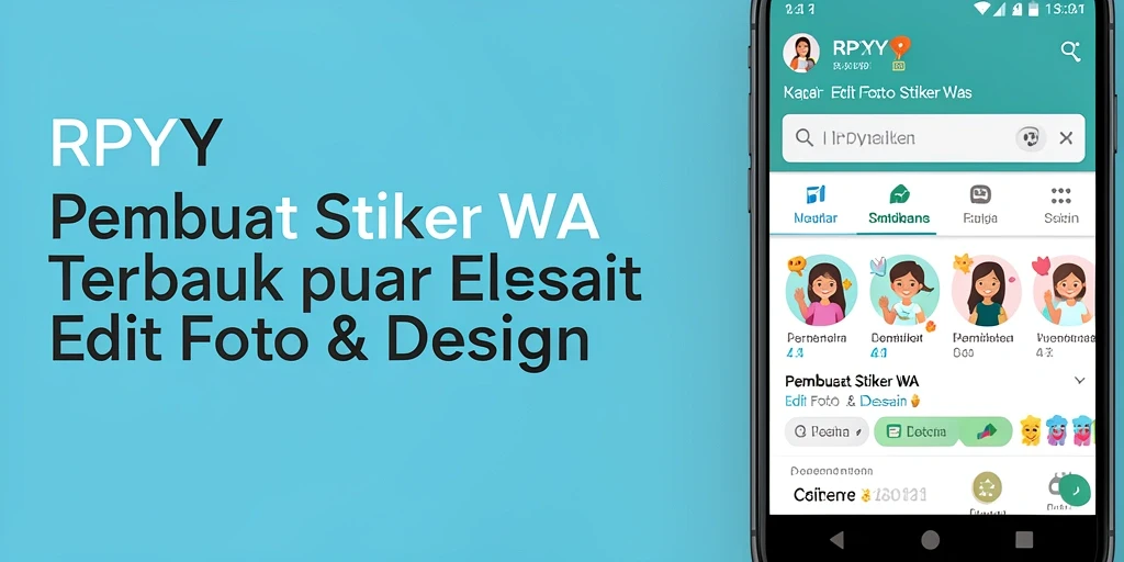 Antarmuka aplikasi RPYYY untuk membuat stiker WhatsApp yang menarik.